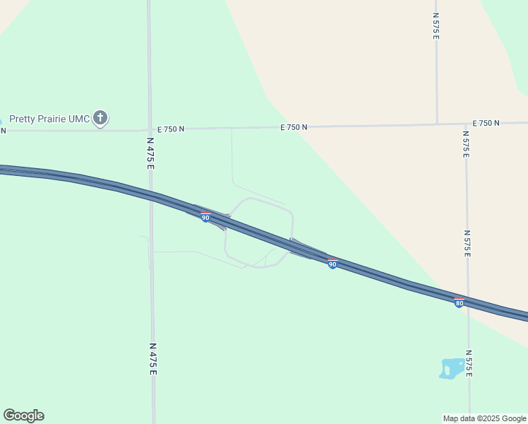 map of restaurants, bars, coffee shops, grocery stores, and more near 7065 North 475 East in Howe