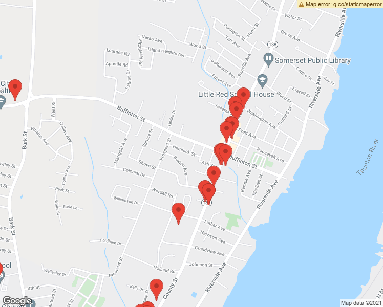 map of restaurants, bars, coffee shops, grocery stores, and more near 87 Hemlock Street in Somerset