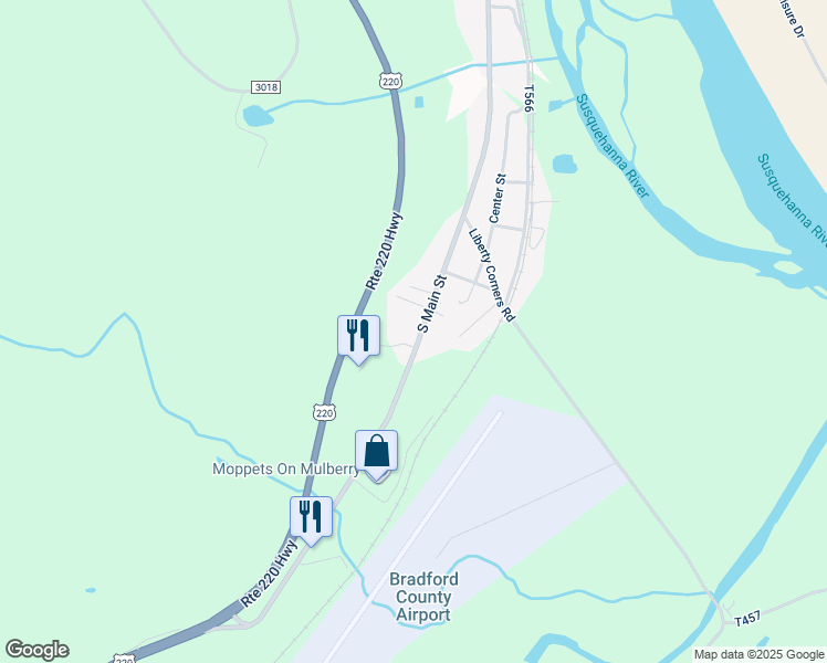 map of restaurants, bars, coffee shops, grocery stores, and more near 1051 South Main Street in Athens