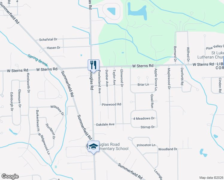 map of restaurants, bars, coffee shops, grocery stores, and more near 7258 Dunbar Avenue in Temperance