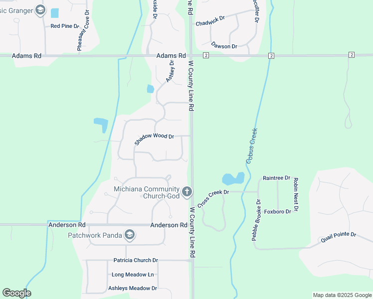 map of restaurants, bars, coffee shops, grocery stores, and more near 51345-51781 West County Line Road in Granger