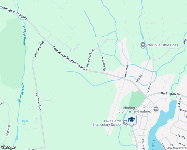 map of restaurants, bars, coffee shops, grocery stores, and more near 87 George Washington Turnpike in Burlington