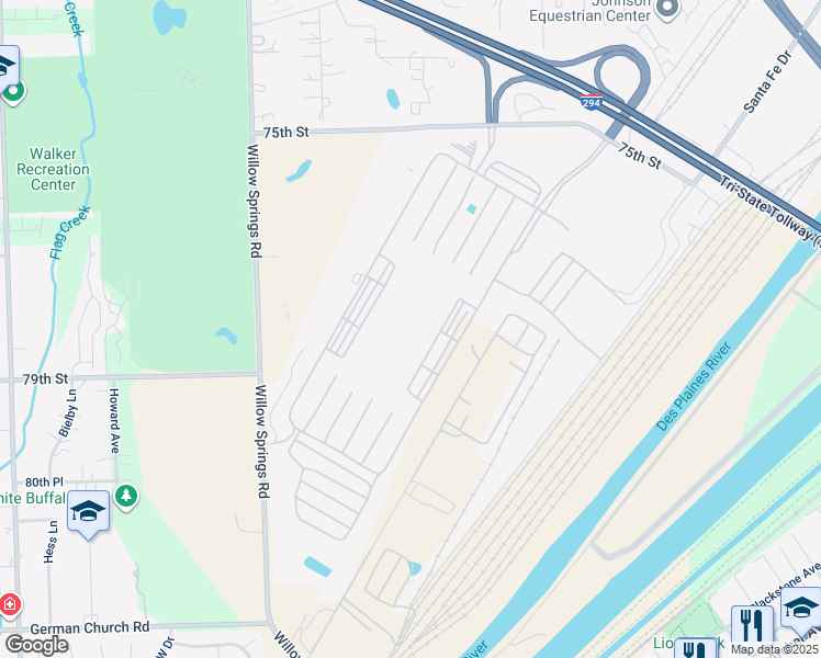 Hodgkins Il United States Map - Lng= 87.8804433 