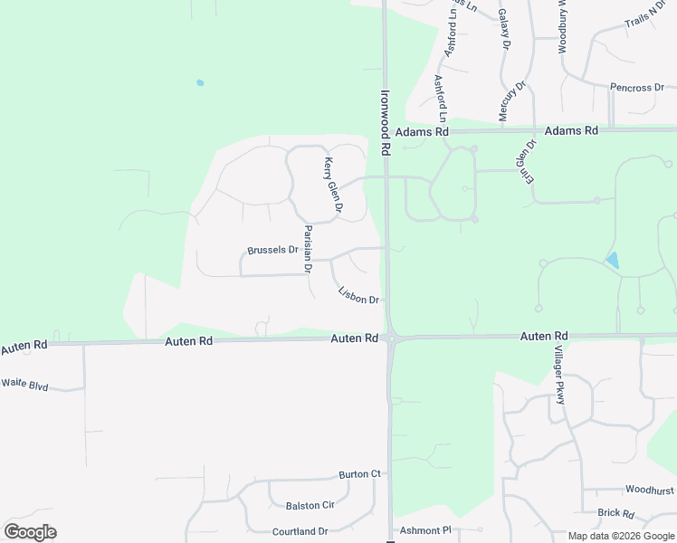 map of restaurants, bars, coffee shops, grocery stores, and more near 18169 Lisbon Drive in South Bend
