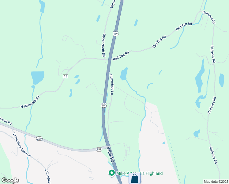 map of restaurants, bars, coffee shops, grocery stores, and more near 20 Cummings Ln in Highland