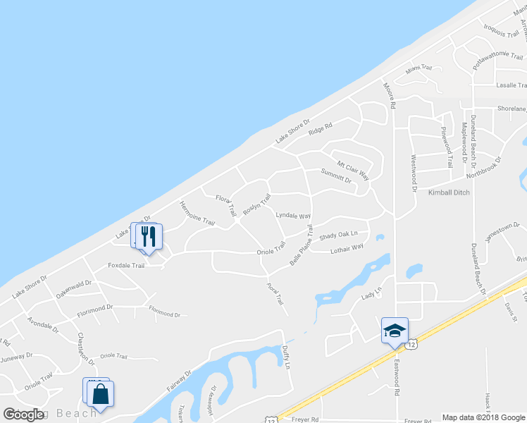 map of restaurants, bars, coffee shops, grocery stores, and more near 2801 Brentwood Drive in Long Beach