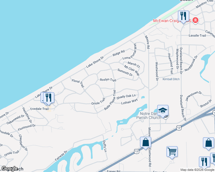 map of restaurants, bars, coffee shops, grocery stores, and more near 2810 Lyndale Way in Long Beach