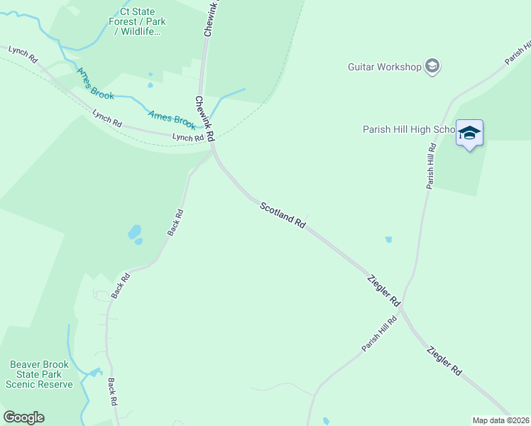 map of restaurants, bars, coffee shops, grocery stores, and more near 57 Scotland Road in Chaplin