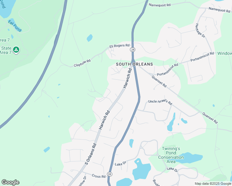 map of restaurants, bars, coffee shops, grocery stores, and more near 39 Harwich Road in Orleans
