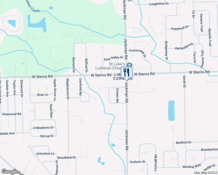 map of restaurants, bars, coffee shops, grocery stores, and more near 1828 Linzden Place in Temperance