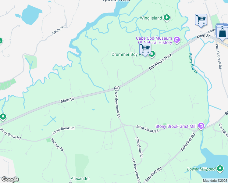 map of restaurants, bars, coffee shops, grocery stores, and more near 10 A P Newcomb Road in Brewster
