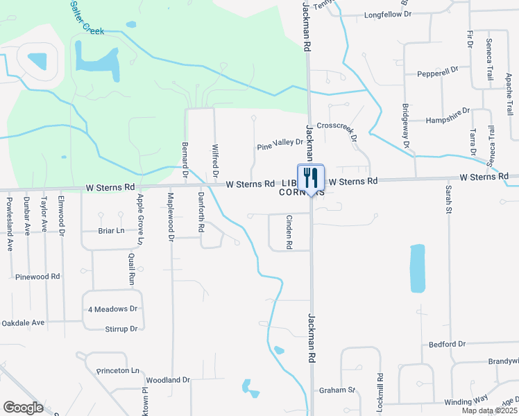map of restaurants, bars, coffee shops, grocery stores, and more near 1828 Linzden Place in Temperance