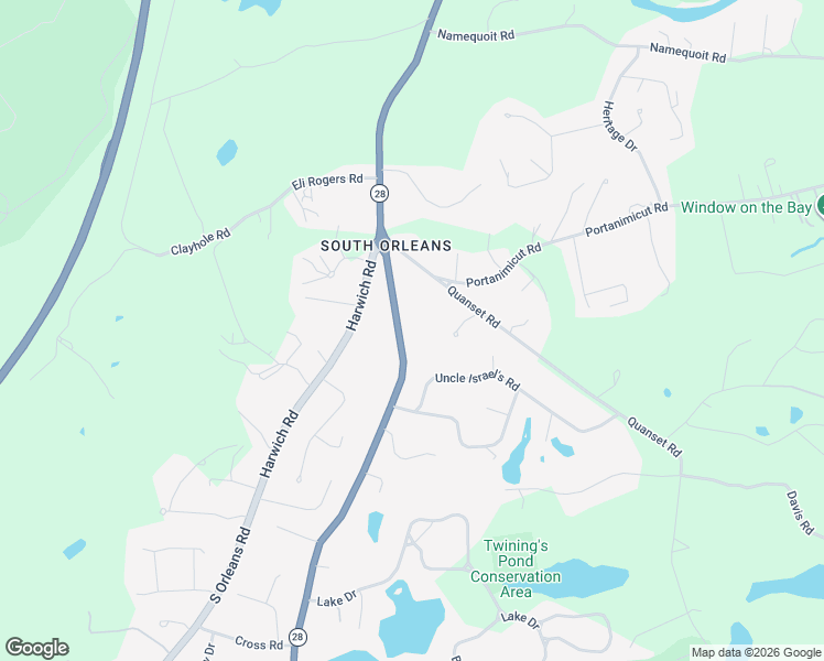 map of restaurants, bars, coffee shops, grocery stores, and more near 445 Orleans-Chatham Road in Orleans