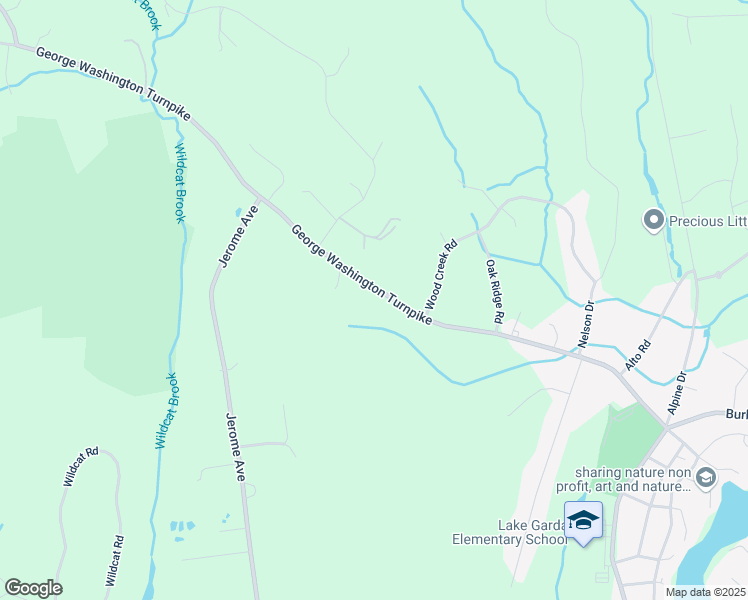 map of restaurants, bars, coffee shops, grocery stores, and more near 161 George Washington Turnpike in Burlington