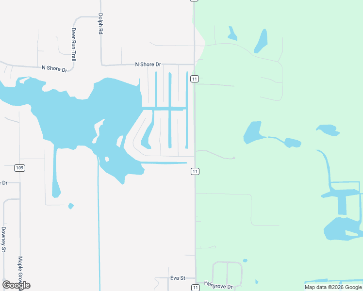 map of restaurants, bars, coffee shops, grocery stores, and more near 51245 Channel Court in Elkhart