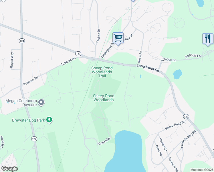 map of restaurants, bars, coffee shops, grocery stores, and more near in Brewster