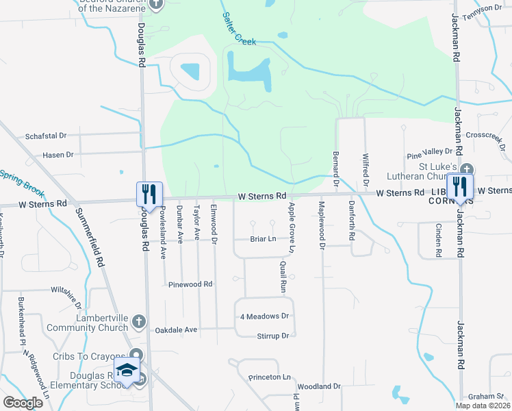 map of restaurants, bars, coffee shops, grocery stores, and more near 2277 West Sterns Road in Temperance