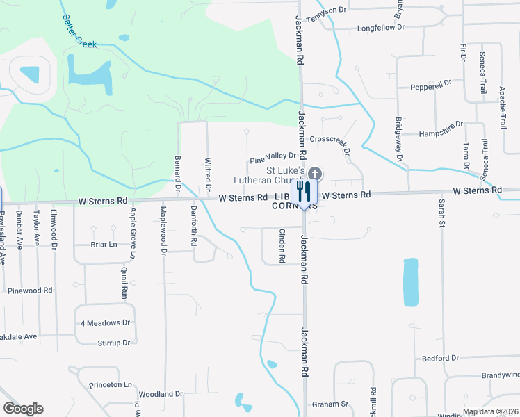 map of restaurants, bars, coffee shops, grocery stores, and more near 1817 West Sterns Road in Temperance