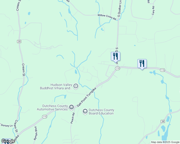 map of restaurants, bars, coffee shops, grocery stores, and more near 6 Henry Street in Poughkeepsie