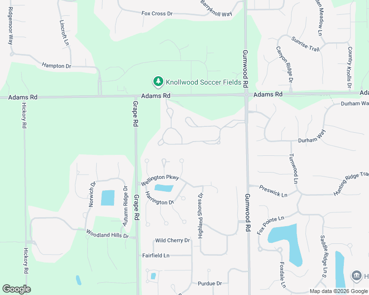 map of restaurants, bars, coffee shops, grocery stores, and more near 16270 Oak Hill Boulevard in Granger