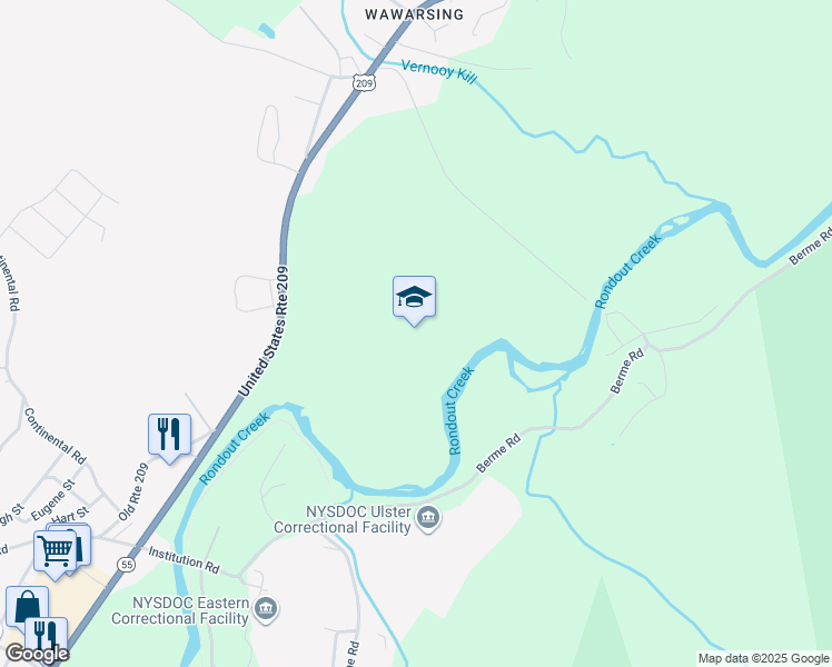 map of restaurants, bars, coffee shops, grocery stores, and more near in Ulster County