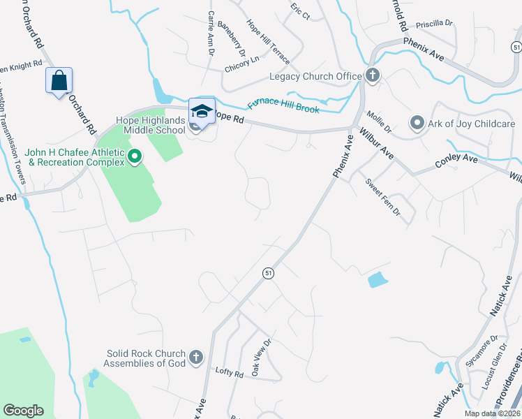 map of restaurants, bars, coffee shops, grocery stores, and more near 87 Camden Lane in Cranston