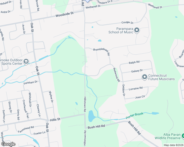 map of restaurants, bars, coffee shops, grocery stores, and more near 25 Redwood Road in Manchester