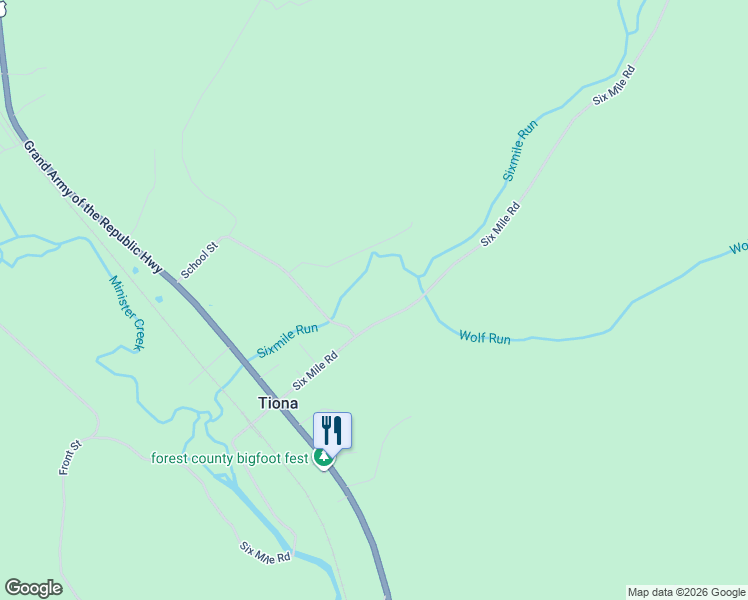 map of restaurants, bars, coffee shops, grocery stores, and more near 101-123 6 Mile Road in Sheffield