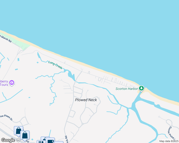 map of restaurants, bars, coffee shops, grocery stores, and more near 147 North Shore Boulevard in Sandwich