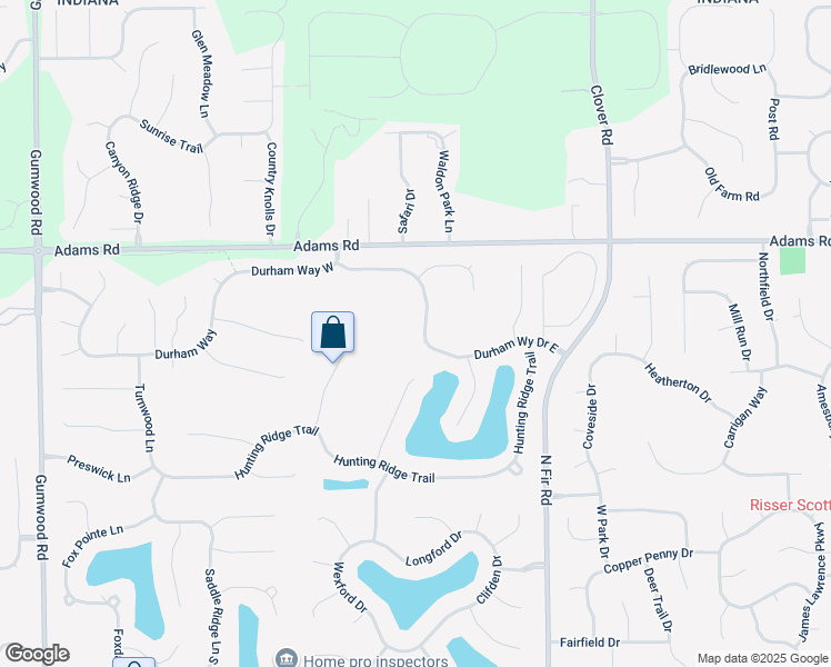 map of restaurants, bars, coffee shops, grocery stores, and more near 15268 Durham Way South in Granger
