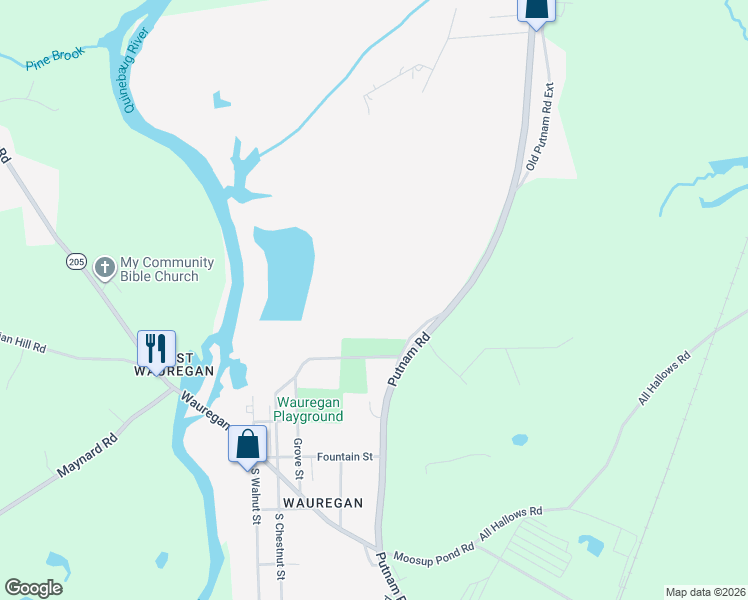 map of restaurants, bars, coffee shops, grocery stores, and more near 23 Old Putnam Road in Plainfield