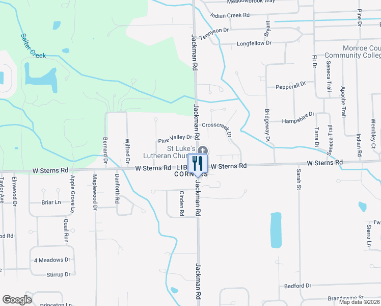 map of restaurants, bars, coffee shops, grocery stores, and more near 7433 Jackman Road in Temperance