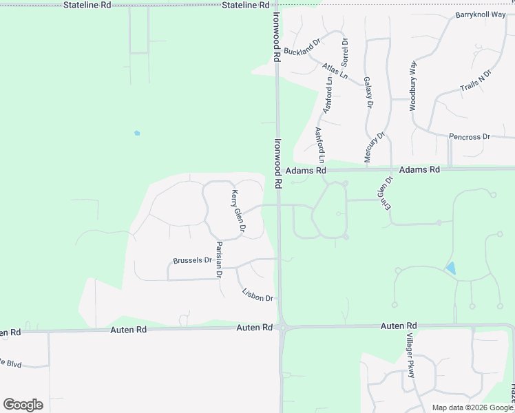 map of restaurants, bars, coffee shops, grocery stores, and more near Bradford Boulevard in St. Joseph County