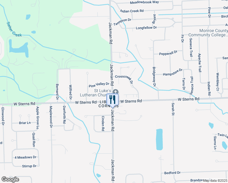 map of restaurants, bars, coffee shops, grocery stores, and more near 7460 Jackman Road in Temperance