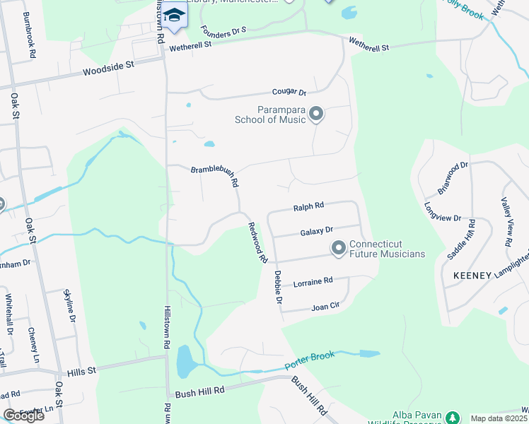 map of restaurants, bars, coffee shops, grocery stores, and more near 64 Ralph Road in Manchester