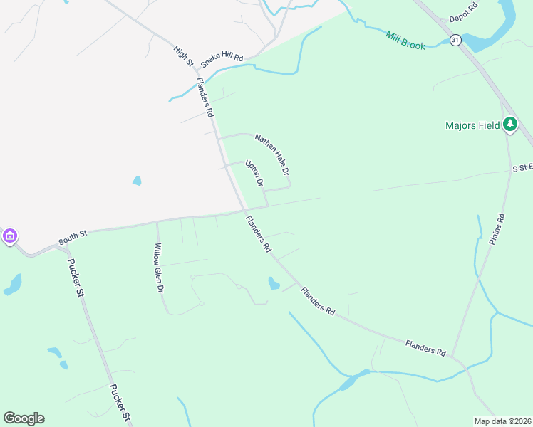 map of restaurants, bars, coffee shops, grocery stores, and more near 467 South Street Extension in Coventry