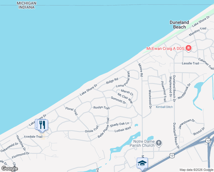map of restaurants, bars, coffee shops, grocery stores, and more near 3011-3099 Loma Portal Way in Long Beach