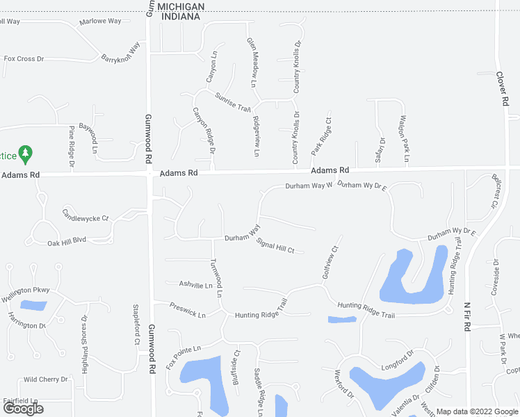 map of restaurants, bars, coffee shops, grocery stores, and more near 15656 Durham Way in Granger