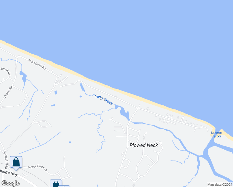 map of restaurants, bars, coffee shops, grocery stores, and more near 101 North Shore Boulevard in Sandwich