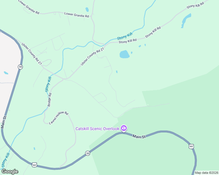 map of restaurants, bars, coffee shops, grocery stores, and more near 92 Sidney Street in Kerhonkson