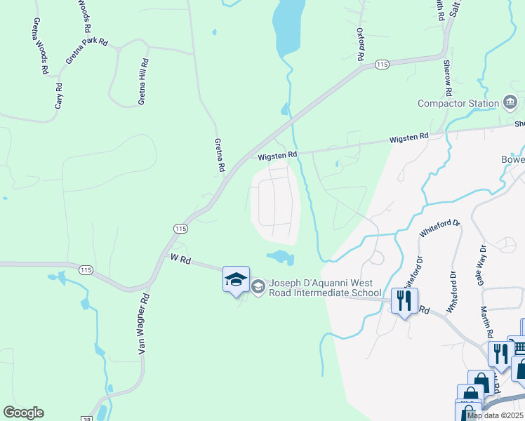map of restaurants, bars, coffee shops, grocery stores, and more near 34 Water Loop in Pleasant Valley