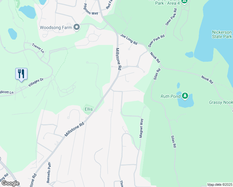map of restaurants, bars, coffee shops, grocery stores, and more near 267 Magnet Way in Brewster