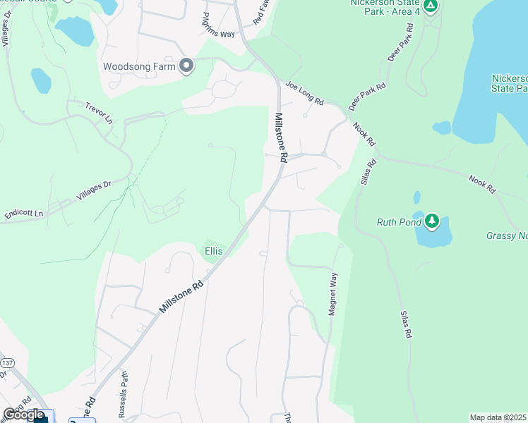 map of restaurants, bars, coffee shops, grocery stores, and more near 779 Millstone Road in Brewster