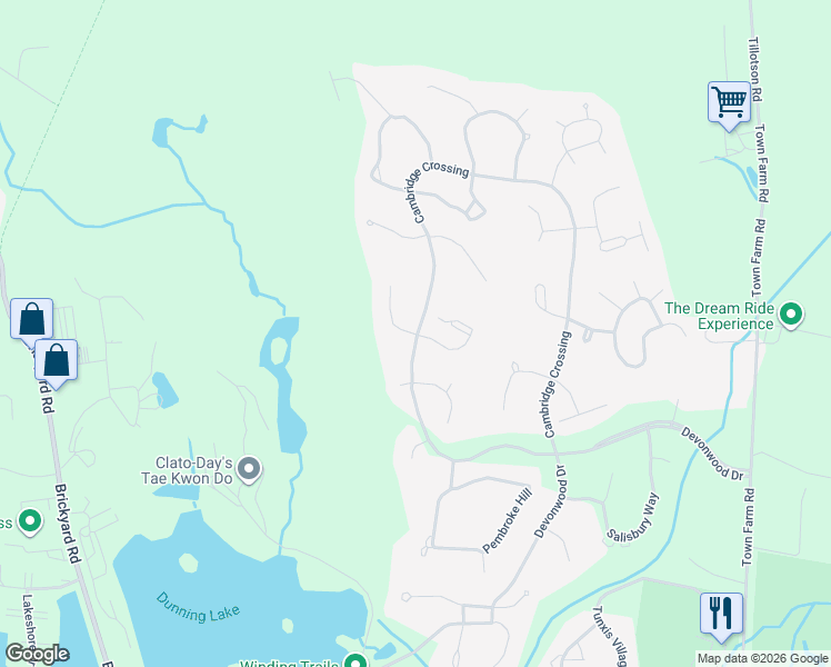map of restaurants, bars, coffee shops, grocery stores, and more near 98 Hinchley Wood in Farmington