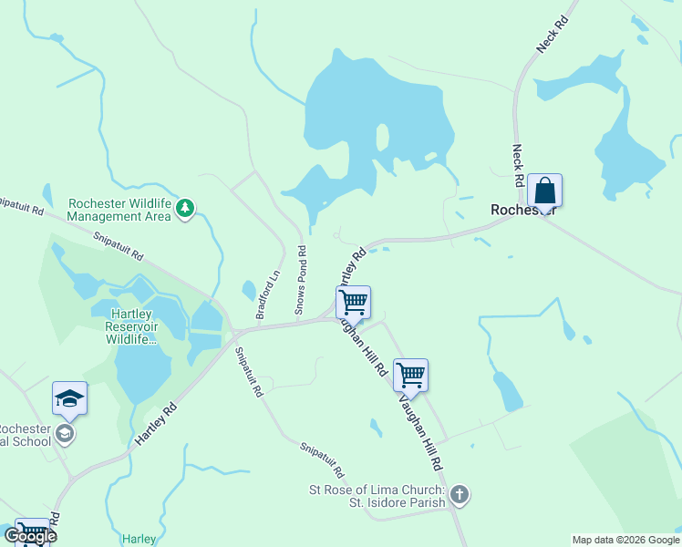 map of restaurants, bars, coffee shops, grocery stores, and more near 237 Hartley Road in Rochester