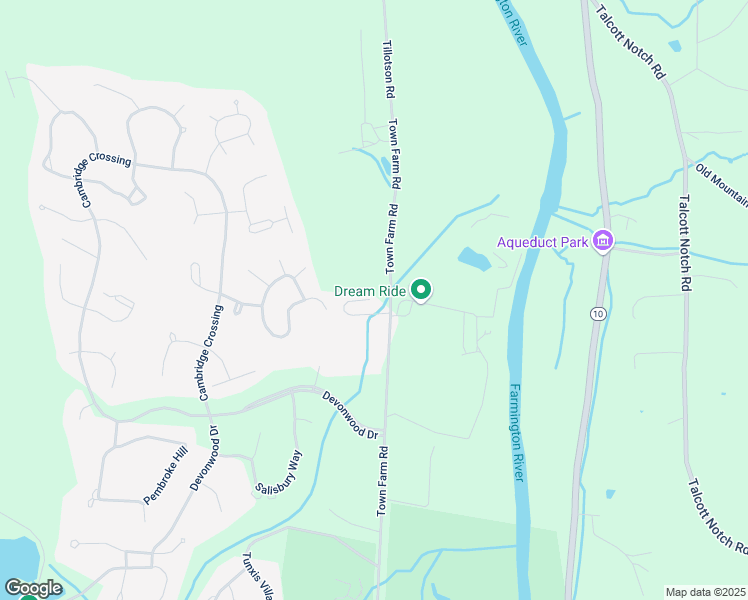 map of restaurants, bars, coffee shops, grocery stores, and more near 147 Town Farm Road in Farmington