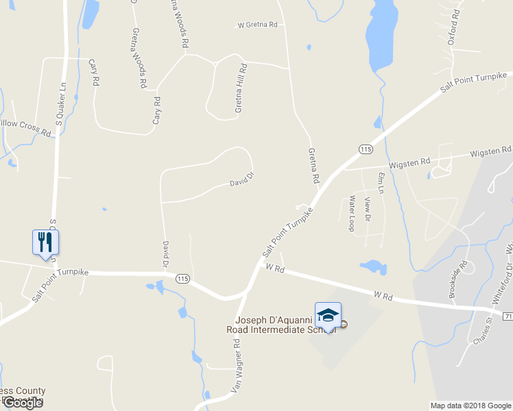 map of restaurants, bars, coffee shops, grocery stores, and more near 14 Blossom Hill Road in Pleasant Valley