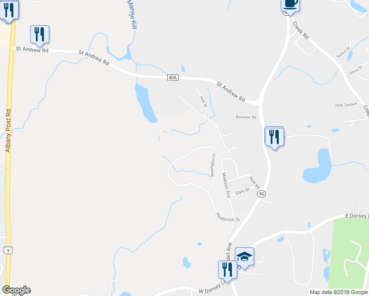 map of restaurants, bars, coffee shops, grocery stores, and more near 265 Pinebrook Drive in Hyde Park