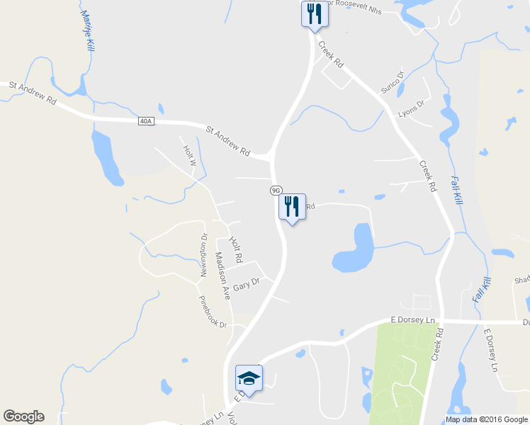 map of restaurants, bars, coffee shops, grocery stores, and more near 611 Violet Ave in Hyde Park