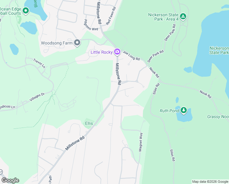 map of restaurants, bars, coffee shops, grocery stores, and more near 724 Millstone Road in Brewster